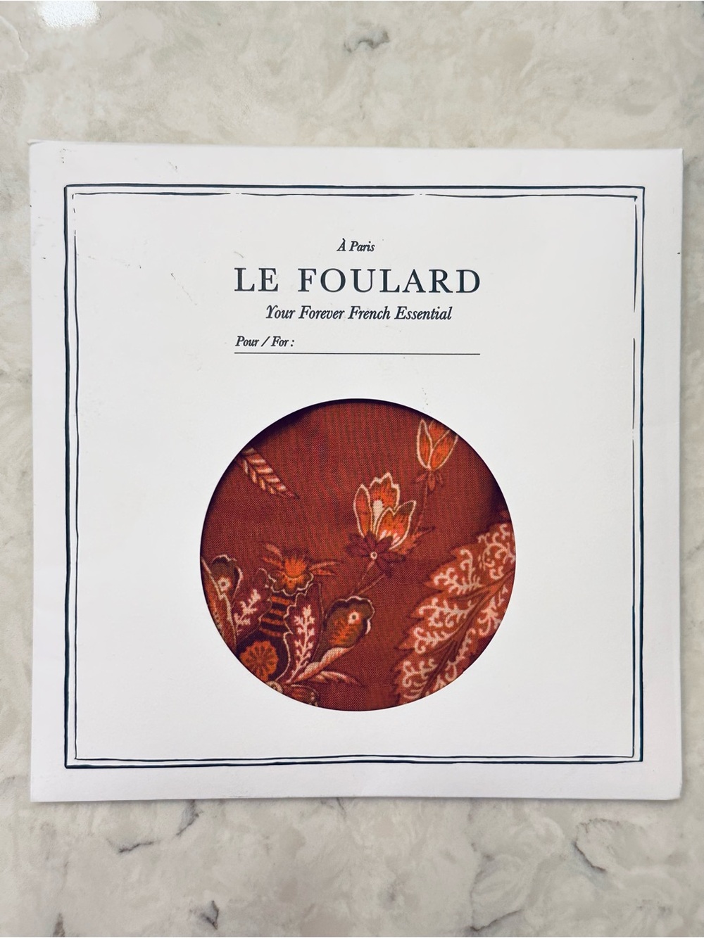 Sezane Orange Floral Scarf 100% cotton
